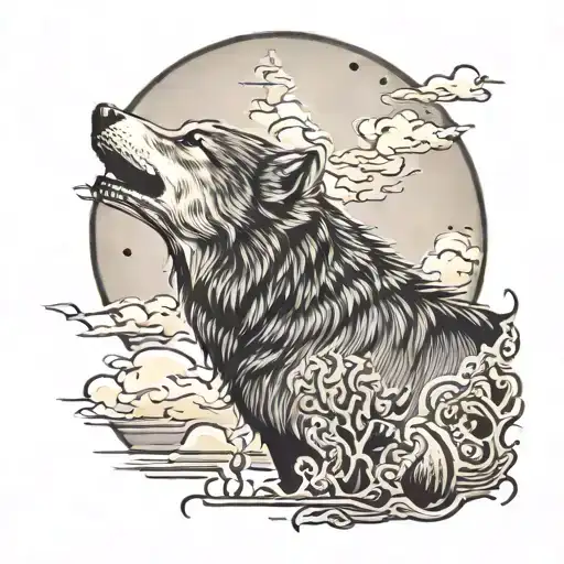 Wolf Howling At The Moon