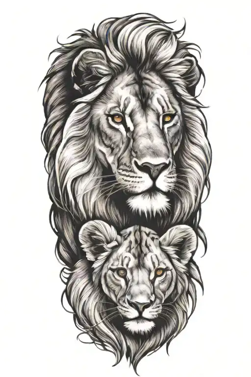 Lion And Cub