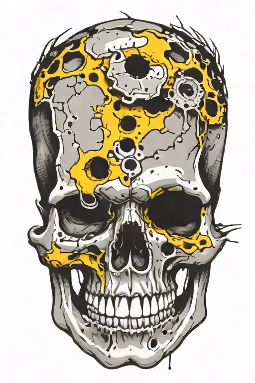 Skull With A Bullet Hole In The Forehead