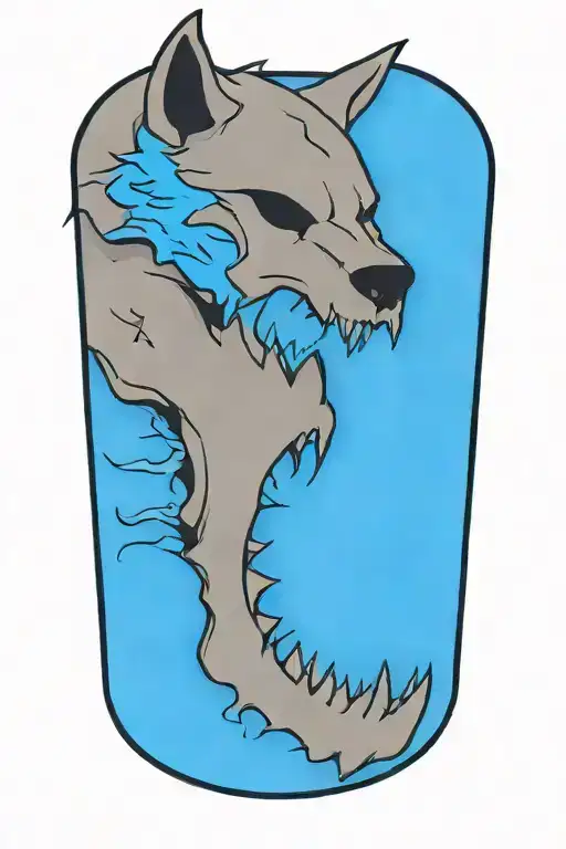 A Wolf Skull With No Background Behind It