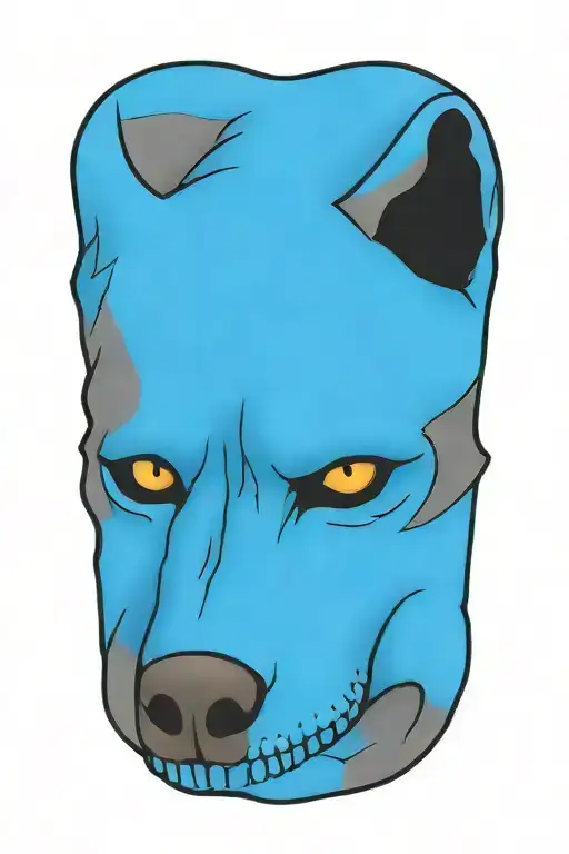 A Wolf Skull With No Background Behind It