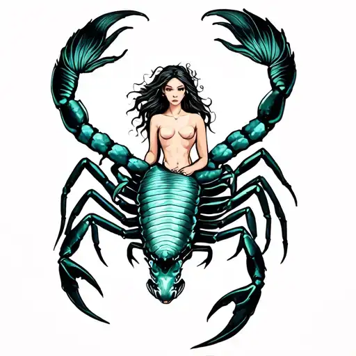 Mermaid Riding A Scorpion