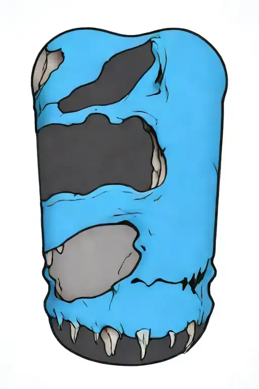 A Wolf Skull With No Background Behind It