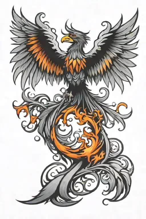 Phoenix Flying Tattoo