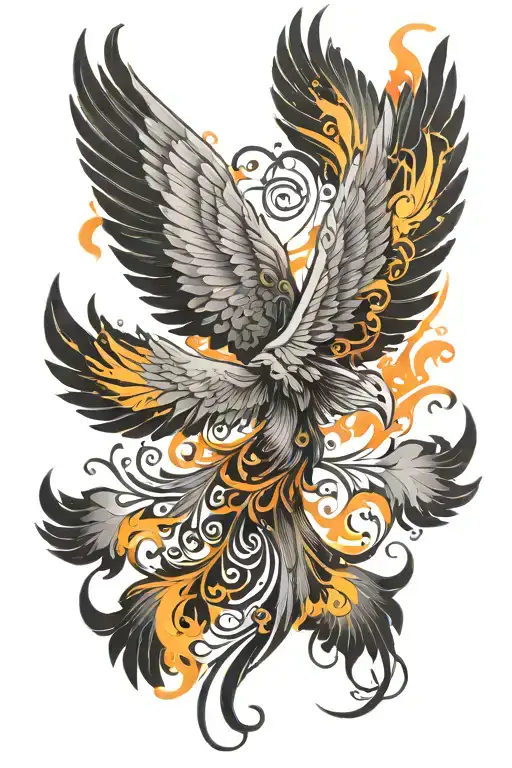 Phoenix Flying Tattoo