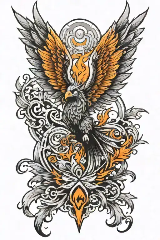 Phoenix Flying Tattoo