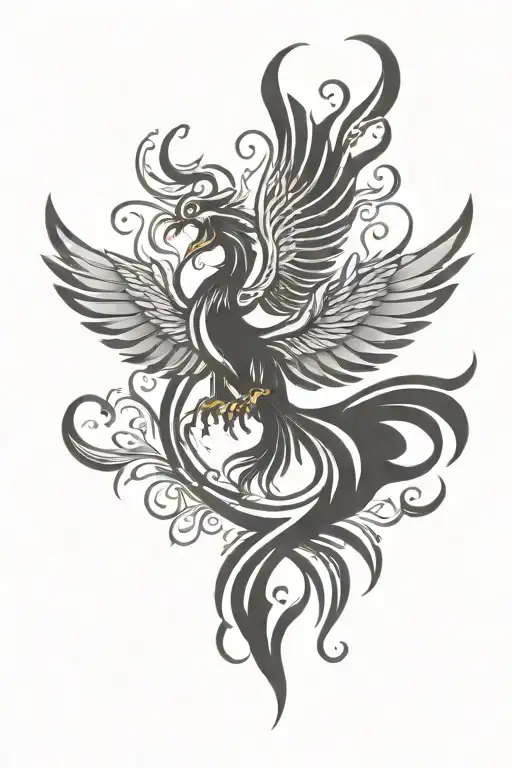 Phoenix Flying Tattoo