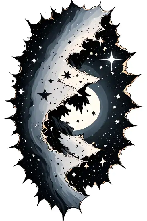 Solid Cricle Breaks Apart Into Stars