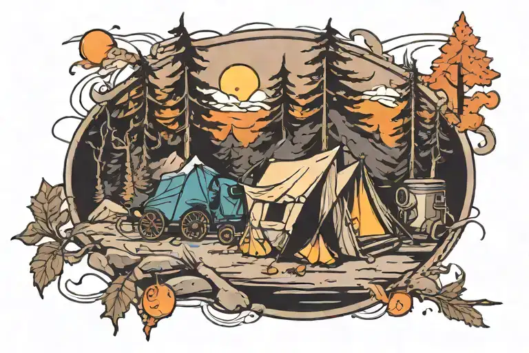 Background And Camp In The