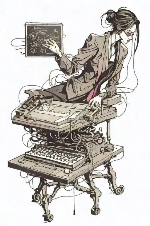 Hacker With Computer Code Flowing