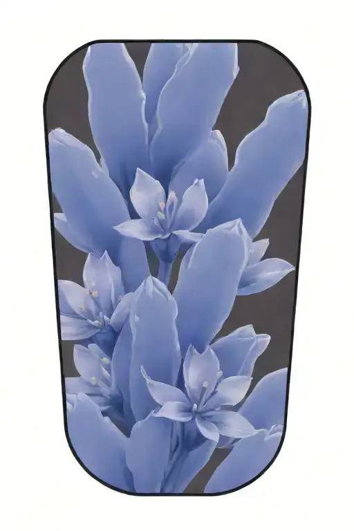 Ethereal Bluebonnets And Quartz Crystals Whimsical Pretty Minimal