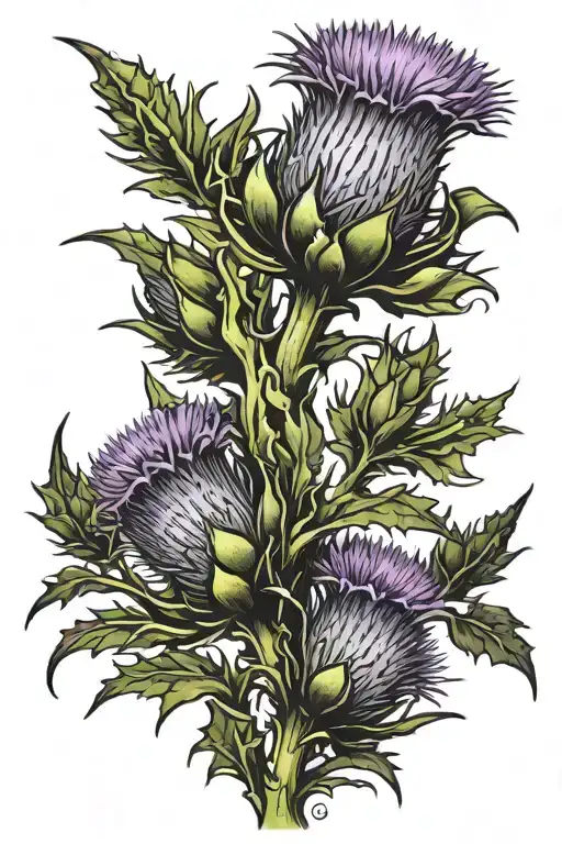 Scottish Thistle Intertwined