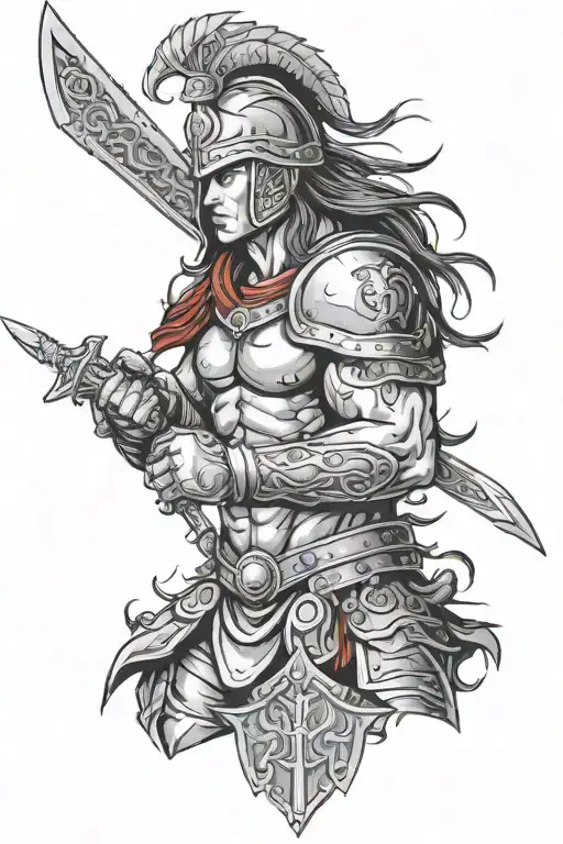 Warrior Wielding A Sword