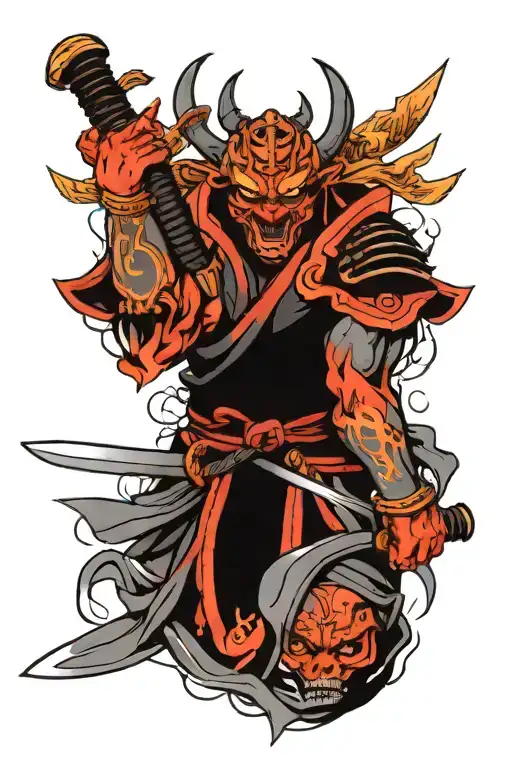 Demon Samurai With Sword
