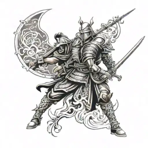 Templar And Samurai Back