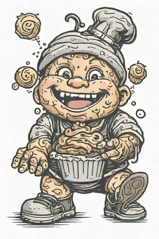 Baby With A Smiling Muffin