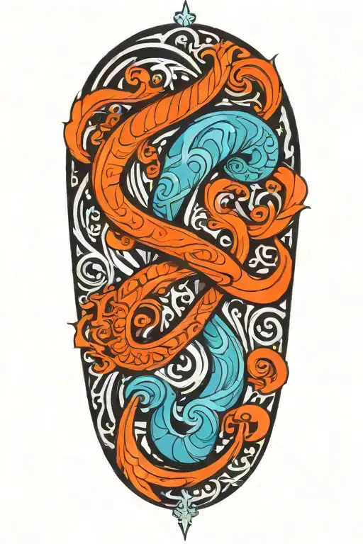 Aquarius Symbol Intertwined