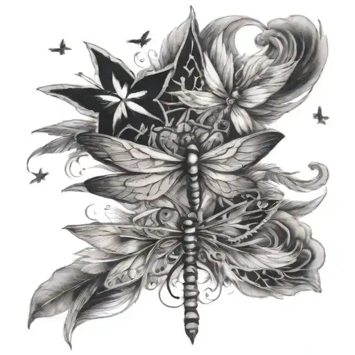 Feather Dragonfly Butterfly