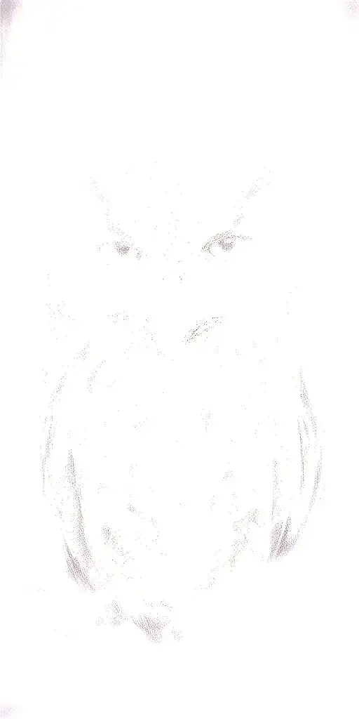 Massive Forest Landscape Withgreat Horned Owl With Color Eyes In The Background