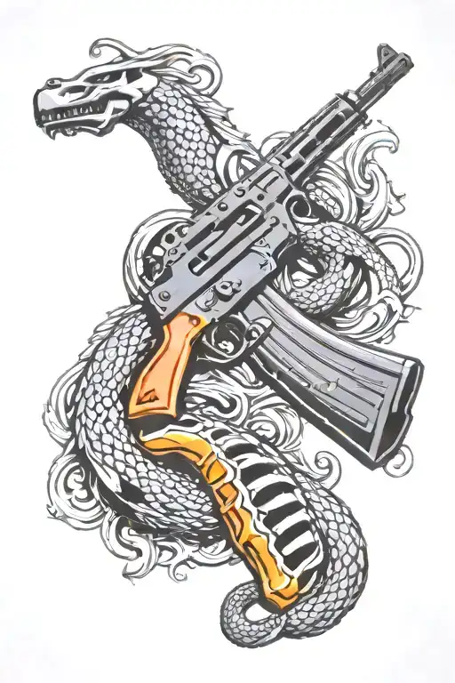 Cobra And Ak 47 Gun