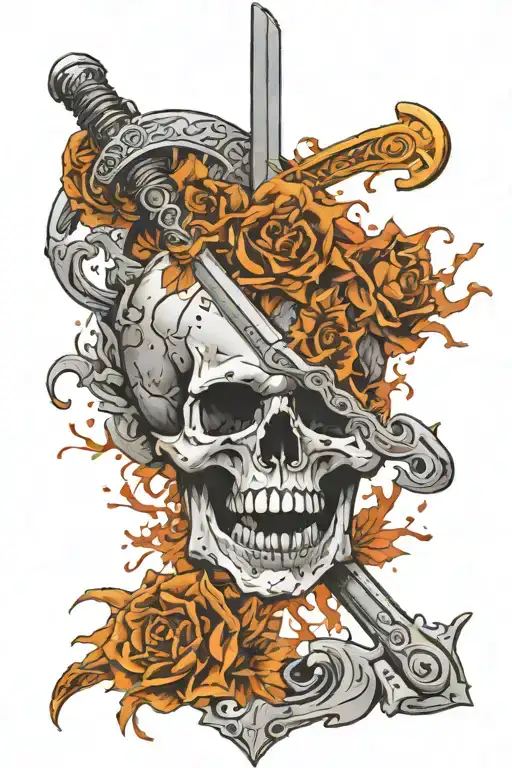 Helios Stabbing A Polearm Into A Skull