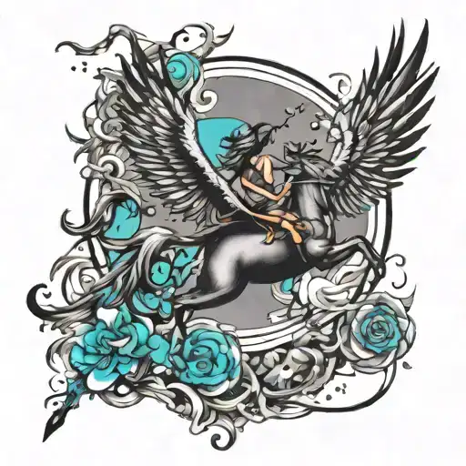 Sagittarius Bird Flying Away