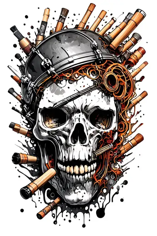 Eroded Skin Reveals Drumsticks And Organic Machinery