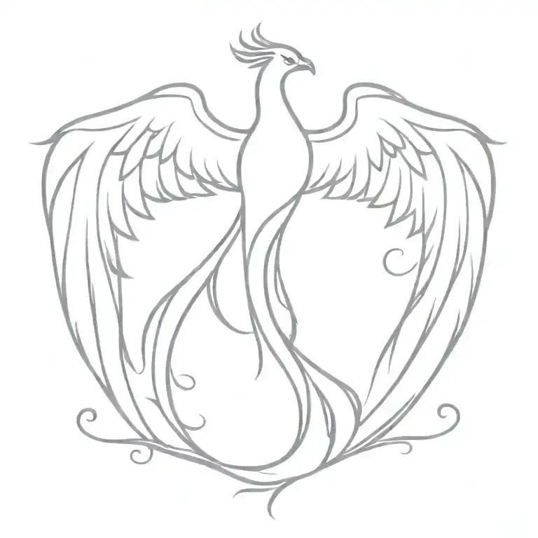 Phoenix Rising Phoenix Wings Spread Wide