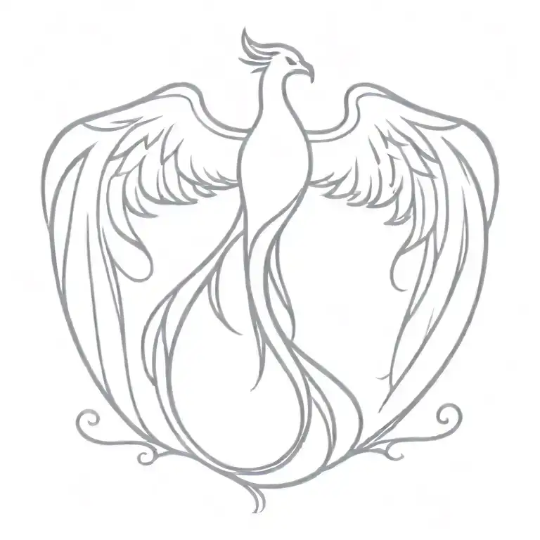 Phoenix Rising Wings Spread Wide