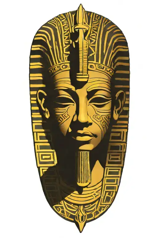Pharaohhead Tattoo On Upper Arm