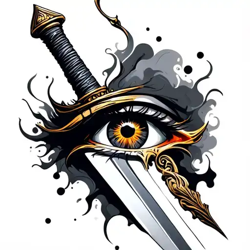 Eye With Sword Through It