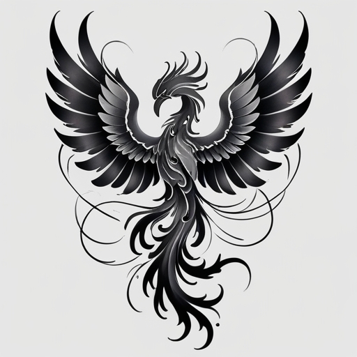 Phoenix’s Vengeful Wings of Fate Tattoo idea