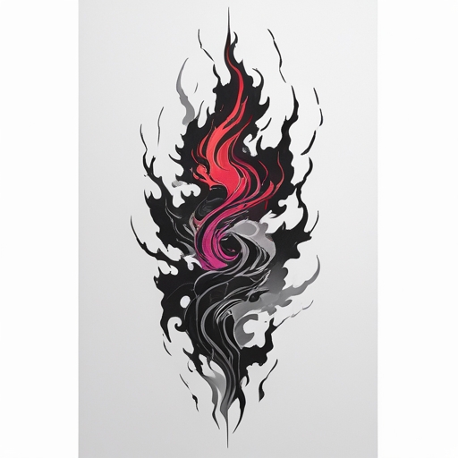 Crimson Emberstorm of Rebirth Tattoo idea