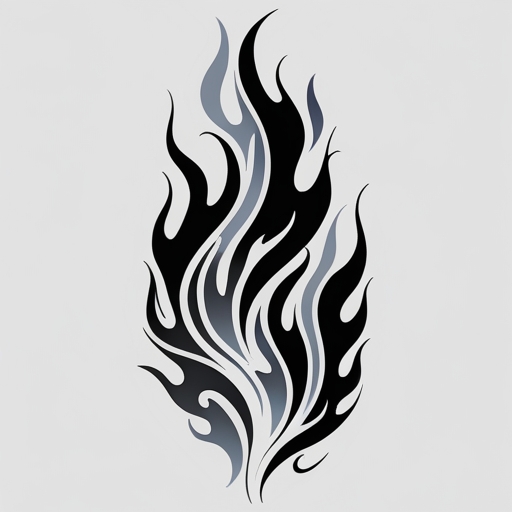 Silver Flame Tattoo idea
