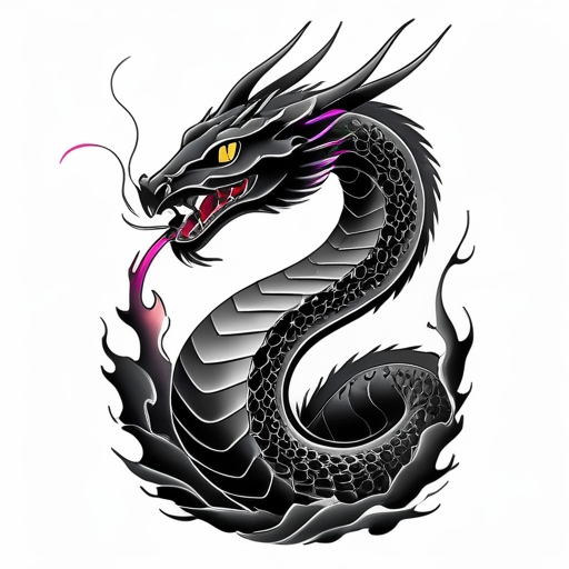 Sacred Serpent’s Breath of Dawn Tattoo idea