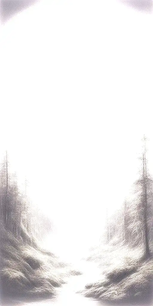 Massive Forest Landscape With Huge Moon In The Background