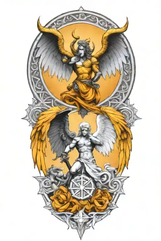 Pisces And Scorpio Zodiac Signs With A Guardian Angel