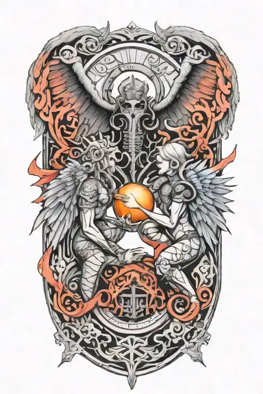 Pisces And Scorpio Zodiac Signs With A Guardian Angel