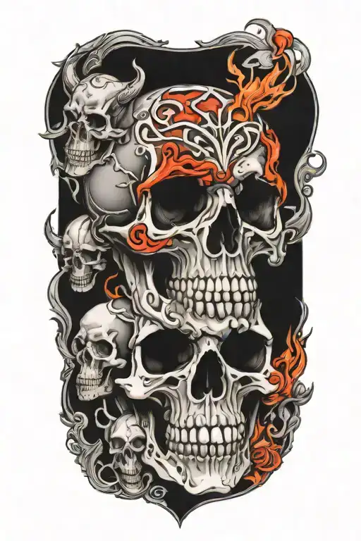 Animal And Skulls And Fire
