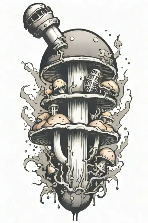 Mushroom Grenade Mixed Together