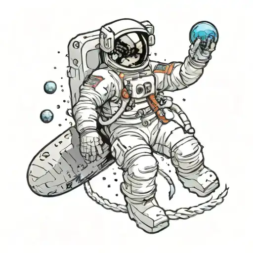 Astronaut Floating In Space