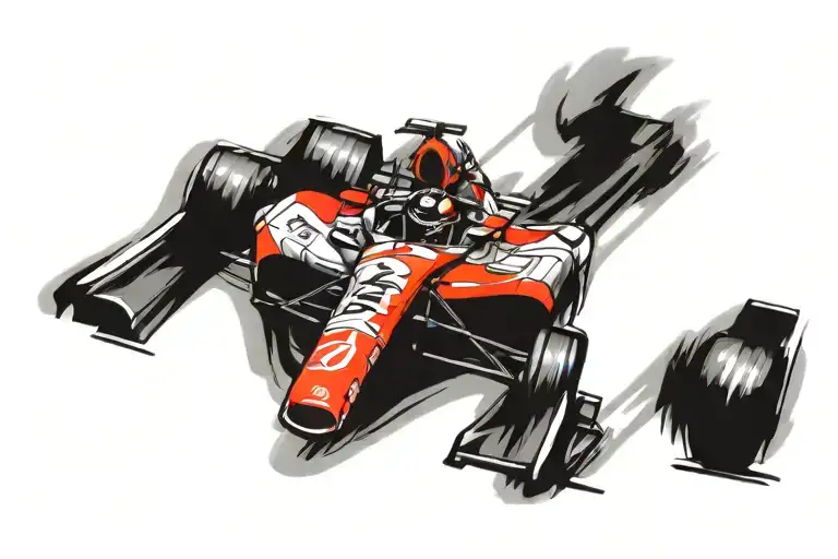 F1 Car With Abu Dhabi Circuit