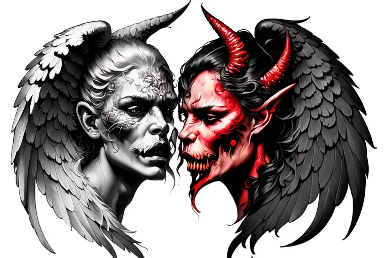 Angel And Demon Face