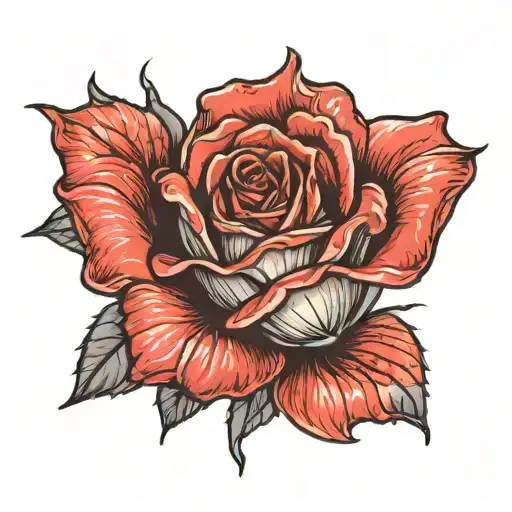 Rose Bud For Arm Sleeve