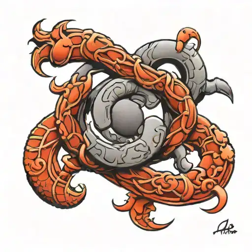 Cancer Sign Intertwined With Aries Zodiac