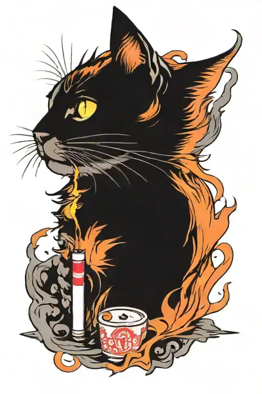 Cat With A Cigarette