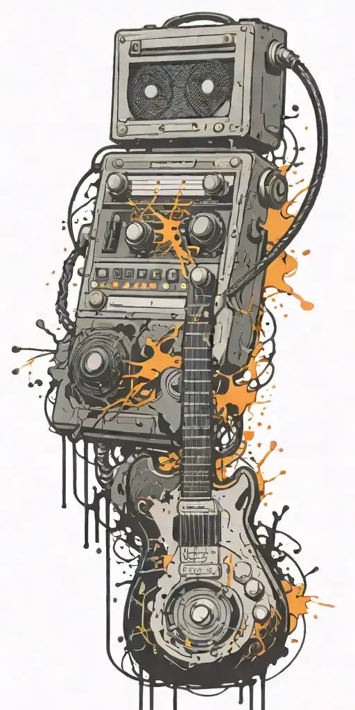 Explosive Devices Cassette Tape Guitar Bomb Exploding