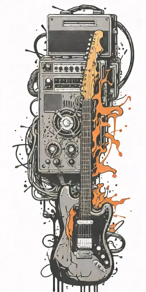 Explosive Devices Cassette Tape Guitar Bomb Exploding