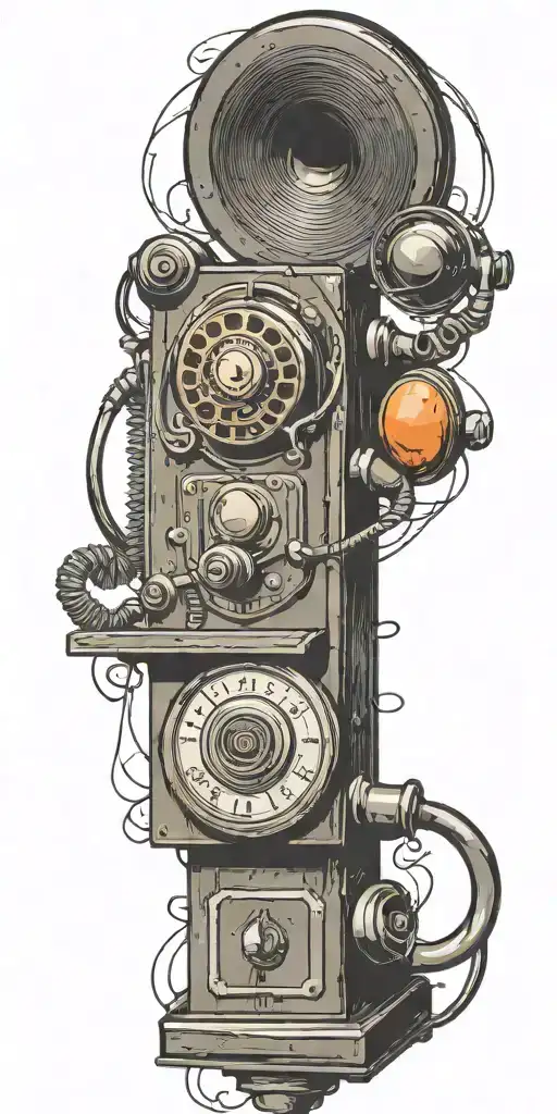 Old School Dial Phone Record Player Microphone