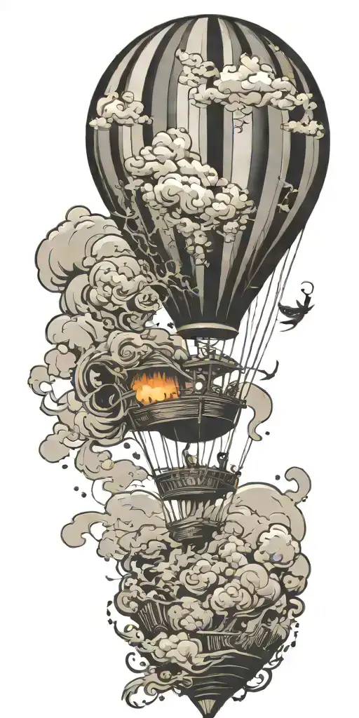 Hot Air Balloon Never Give Up